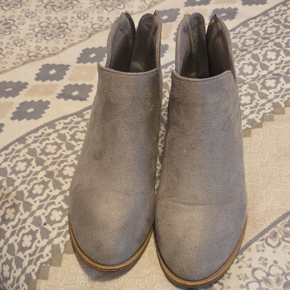 Journee Collection Gray Ankle Booties